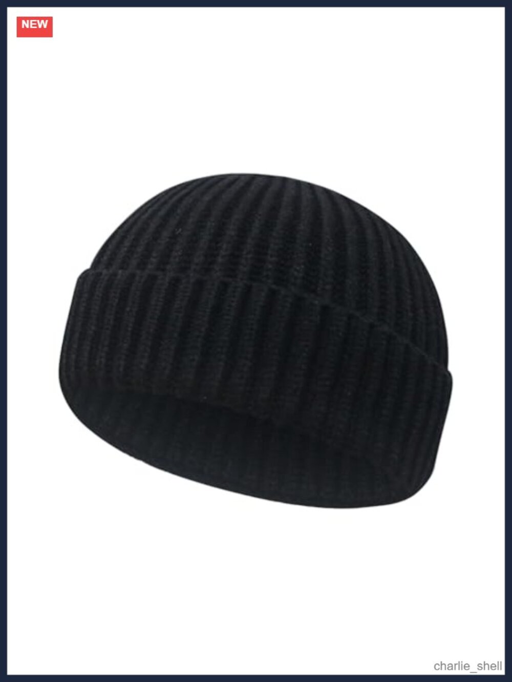 Wool Fisherman Beanie Short Cuff Knit Hat Men Women Warm Winter Cap